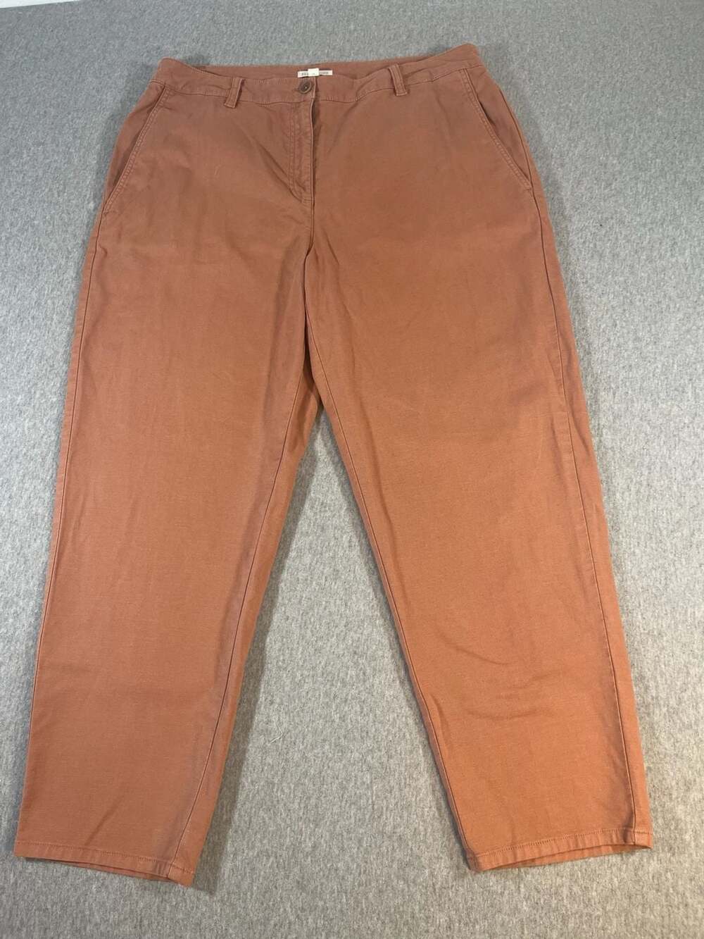 Eileen Fisher Sienna Organic Cotton Twill Tapered Ankle Pants Women’s 14